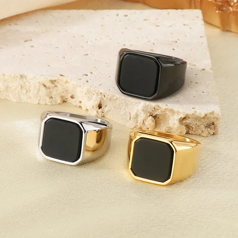 Colorful Glass Stone Stainless Steel Knuckles Rings for Women Men Gold Silver Color Charm Wedding Party Jewelry Gifts Wholesale