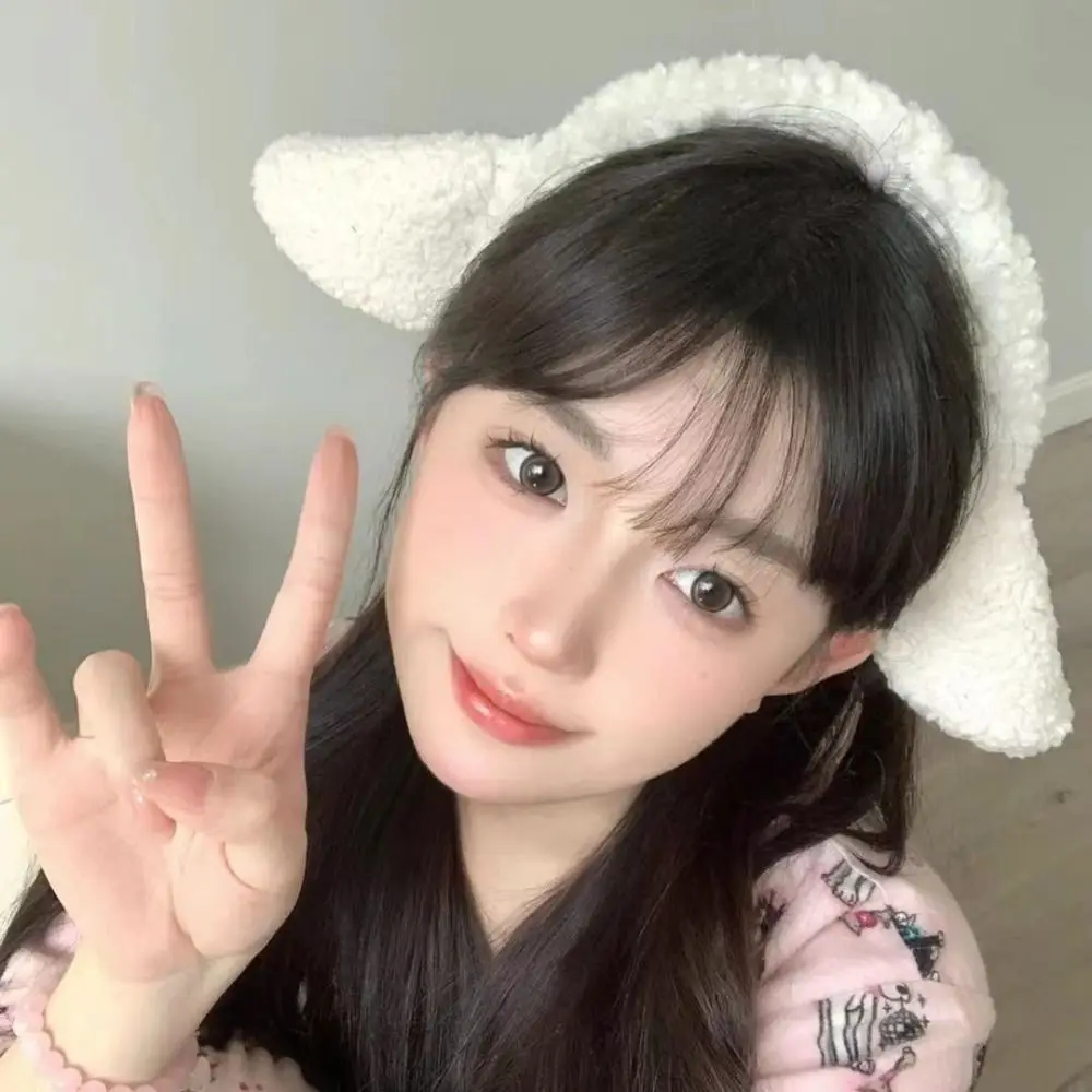 패션 미끄럼 방지 양귀 머리띠 귀여운 헤어 액세서리 헤어 후프 여성 소녀용 귀여운 만화 헤어밴드