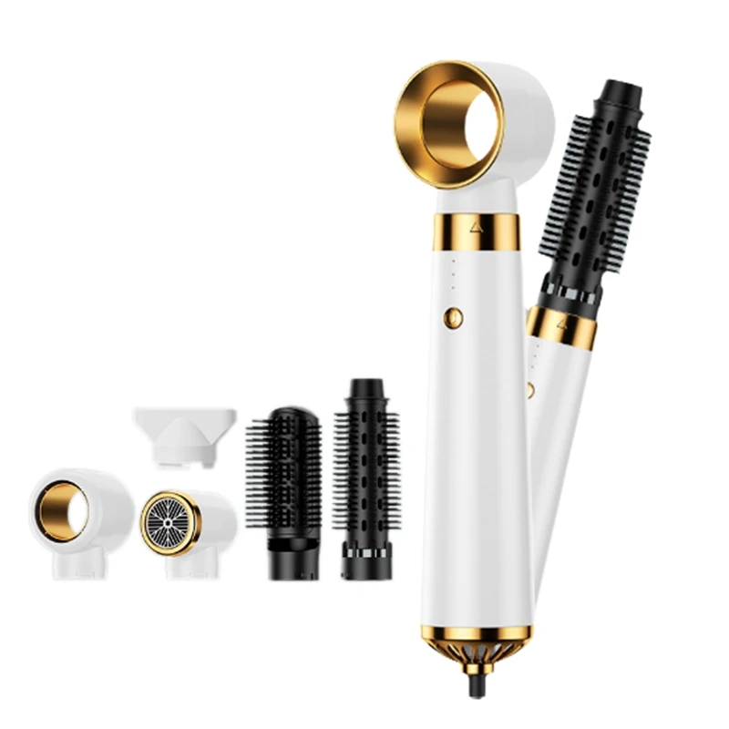 

ABNO-5-In-1 Electric Hair Dryer Hot Air Brush Multifunctional Hair Straightener Negative Ion Curler Blow Dryer Styling Set (EU)