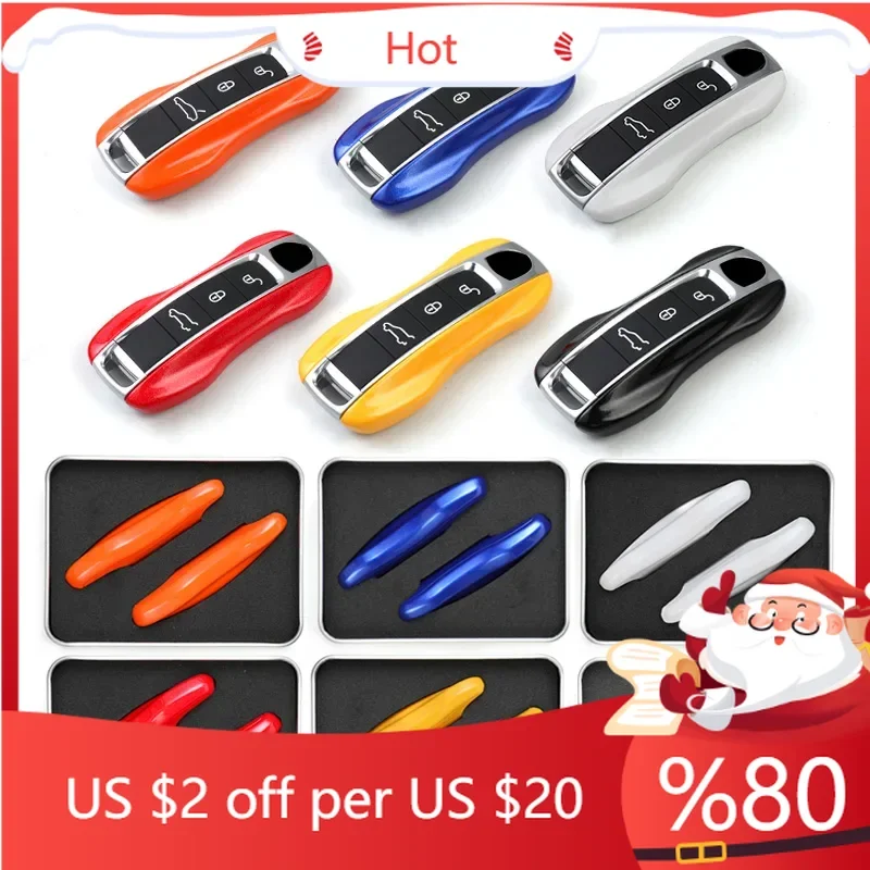 

Лидер продаж, 2 шт., чехол для смарт-ключа для Porsche New Cayenne Panamera 911 992 Taycan, чехол для автомобильного ключа, автомобильный аксессуар, внутренние наклейки