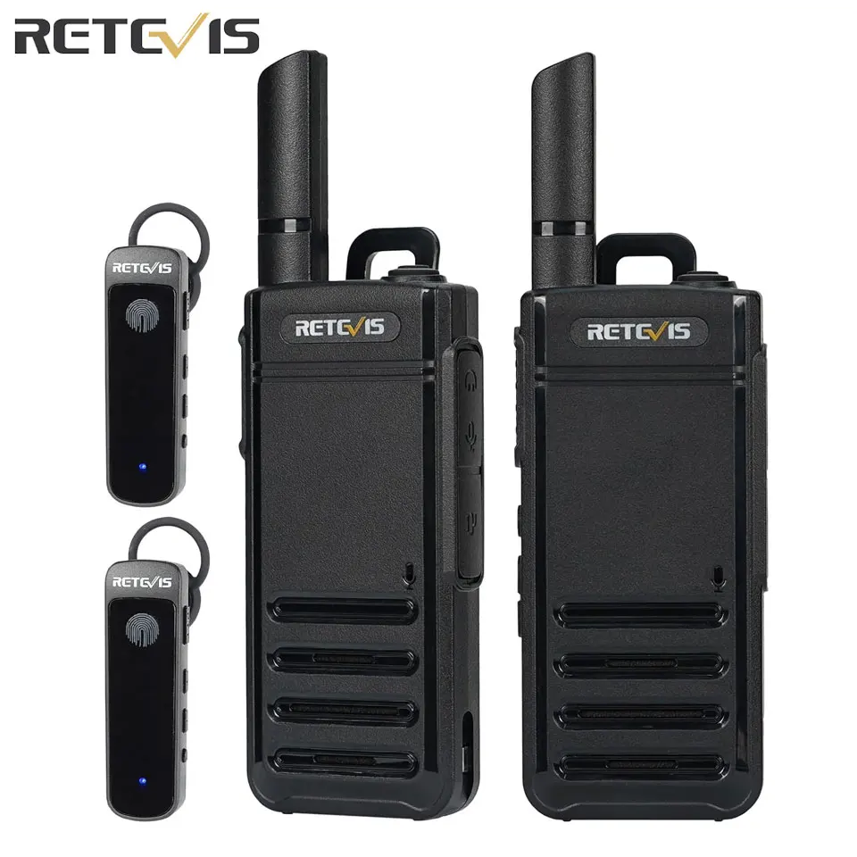 2 sztuki Bluetooth Walkie Talkie Retevis RB639P Mini picable Walkie-Talkie PMR446 profesjonalne dwukierunkowe radia z bezprzewodowym zestawem słuchawkowym