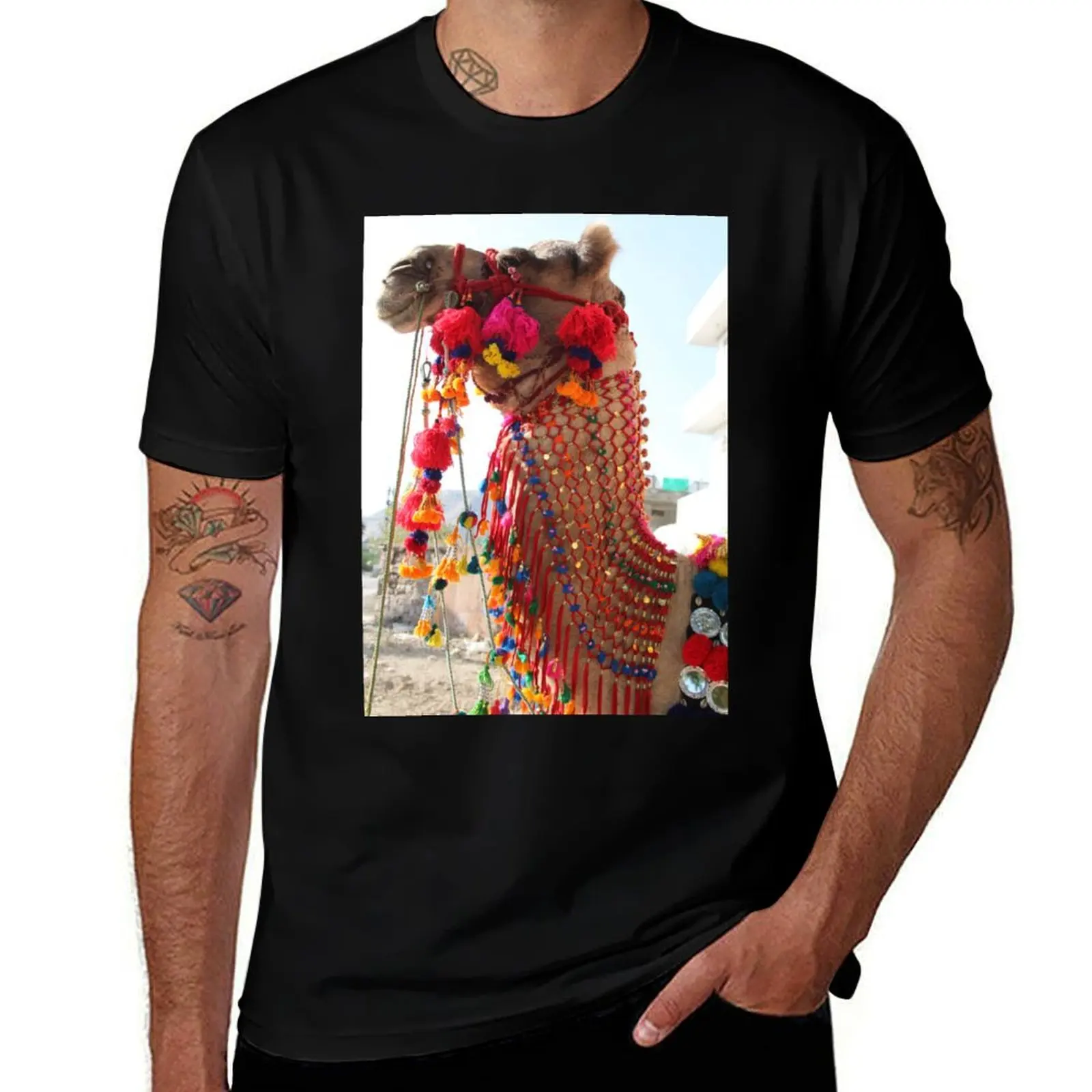 Bittu the Camel with Camel Swag T-Shirt Summer Sports Quick Dry T-Shirt