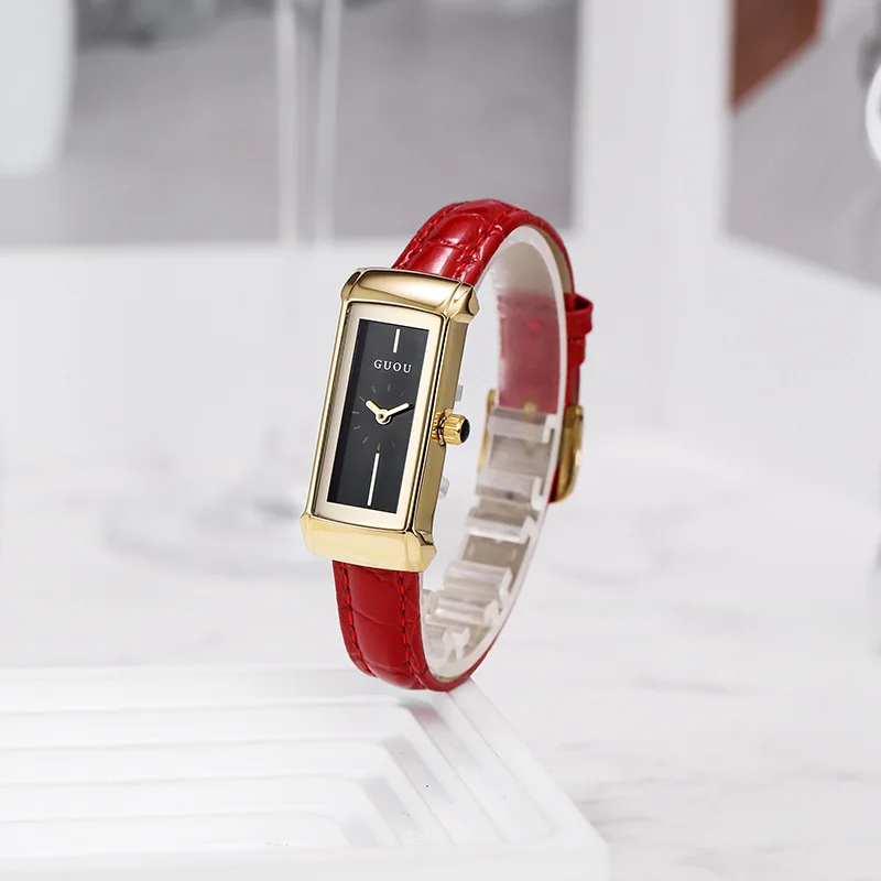 2026 New Luxury Brand Women'S Watch, Square Design, Vintage Style, Ladies' Accessory, Fashionable Quartz Wristwatch