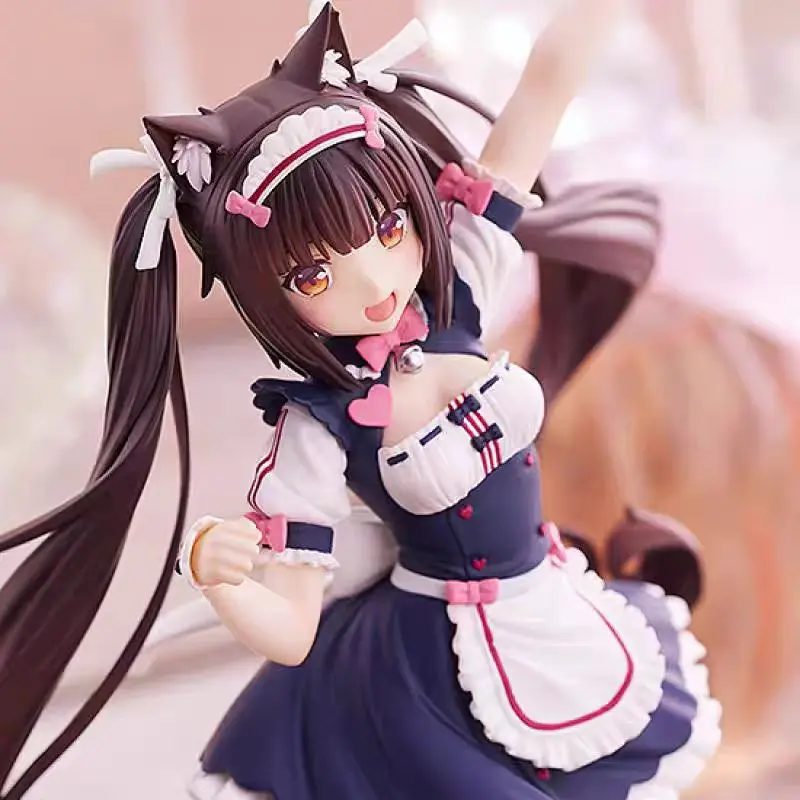 Nekopara Chocola Vanilla KO Figurine Cute Character Models Desktop Ornaments Trendy Toys Kawaii Garage Kit chassis statue Gift view 4
