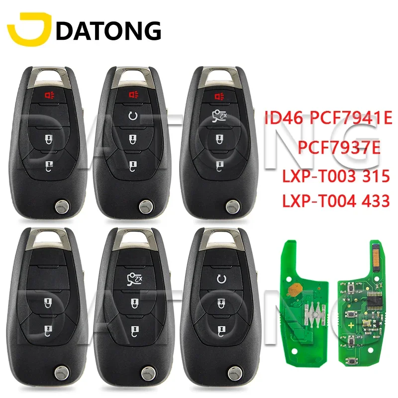 World Car Remote Key Datong For Chevrolet Cruze XL7 XL8 Trailblazer Onix Tracker Colorado RS ID46 PCF7937/7941E 315 433MHz Flip