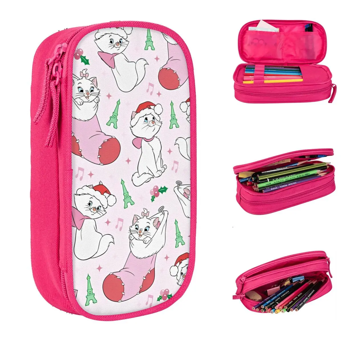 

Lovely Marie Cat Aristocats Pencil Cases Cute Christmas Pencilcases Pen for Student Bags School Supplies Gifts Stationery