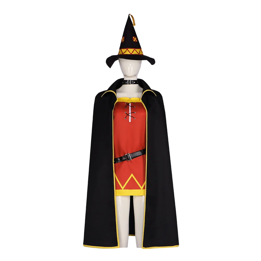 

Adult Megumin Mage Magic Witch Halloween Cosplay Costume Carnival Party Dress Up Outfit Stage Role Playing Suit
