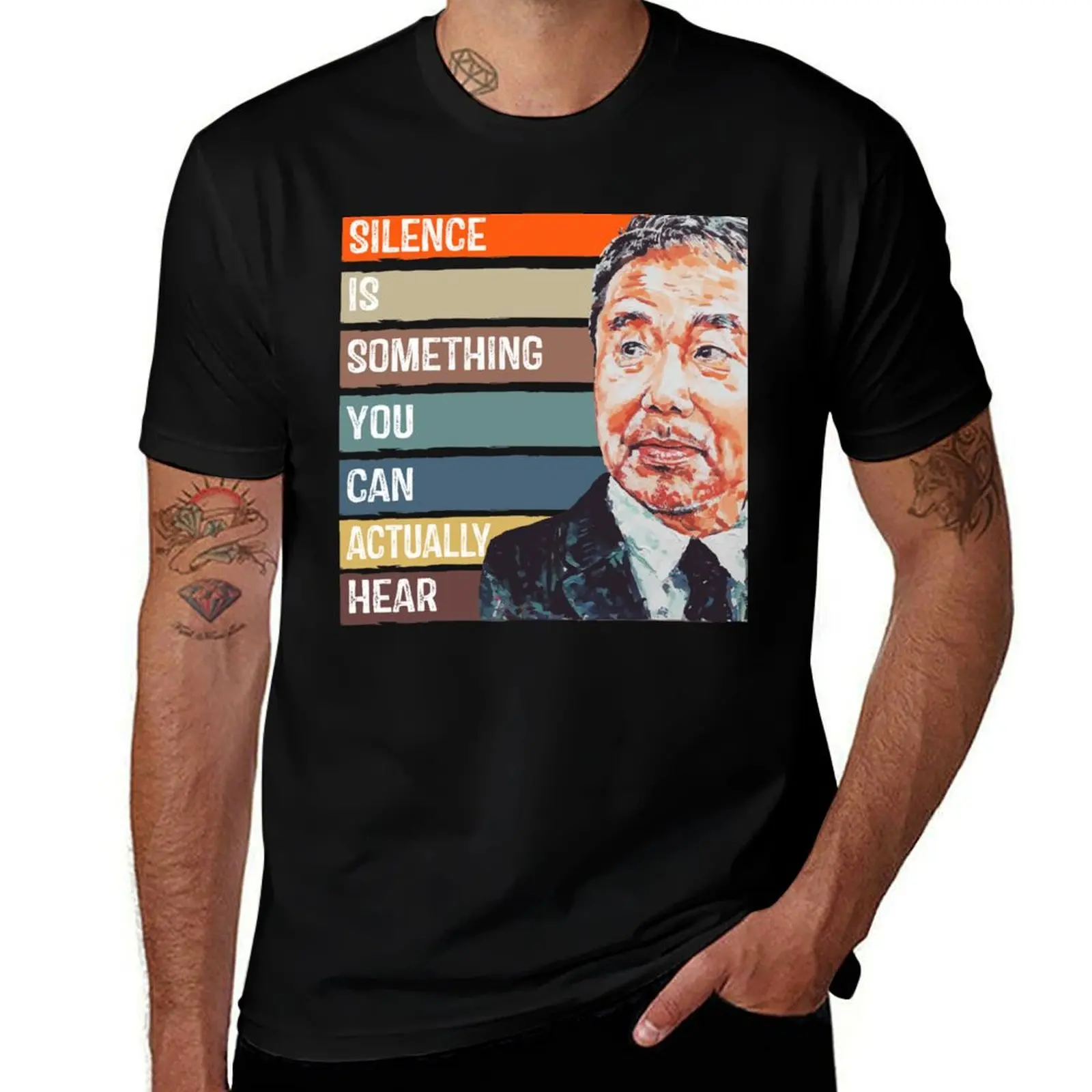 

Silence is something you can actually hear gift for Haruki Murakami fans, Men Women T-Shirt sweat shirts men graphic