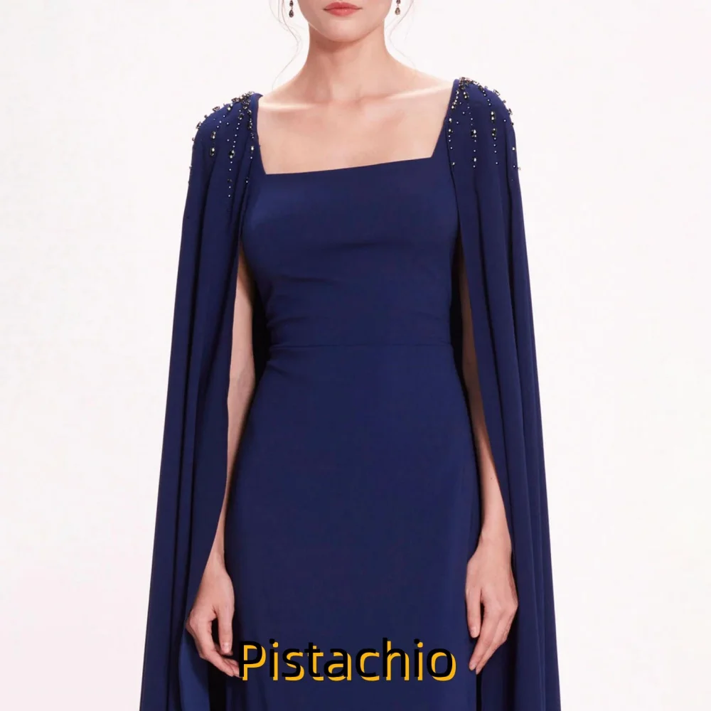 تخصيص رائعة الديكور المرأة فستان حفلة موسيقية مثير أكمام الساحرة حورية البحر الطابق طول فستان الحفلات المرأة ثوب مسائي