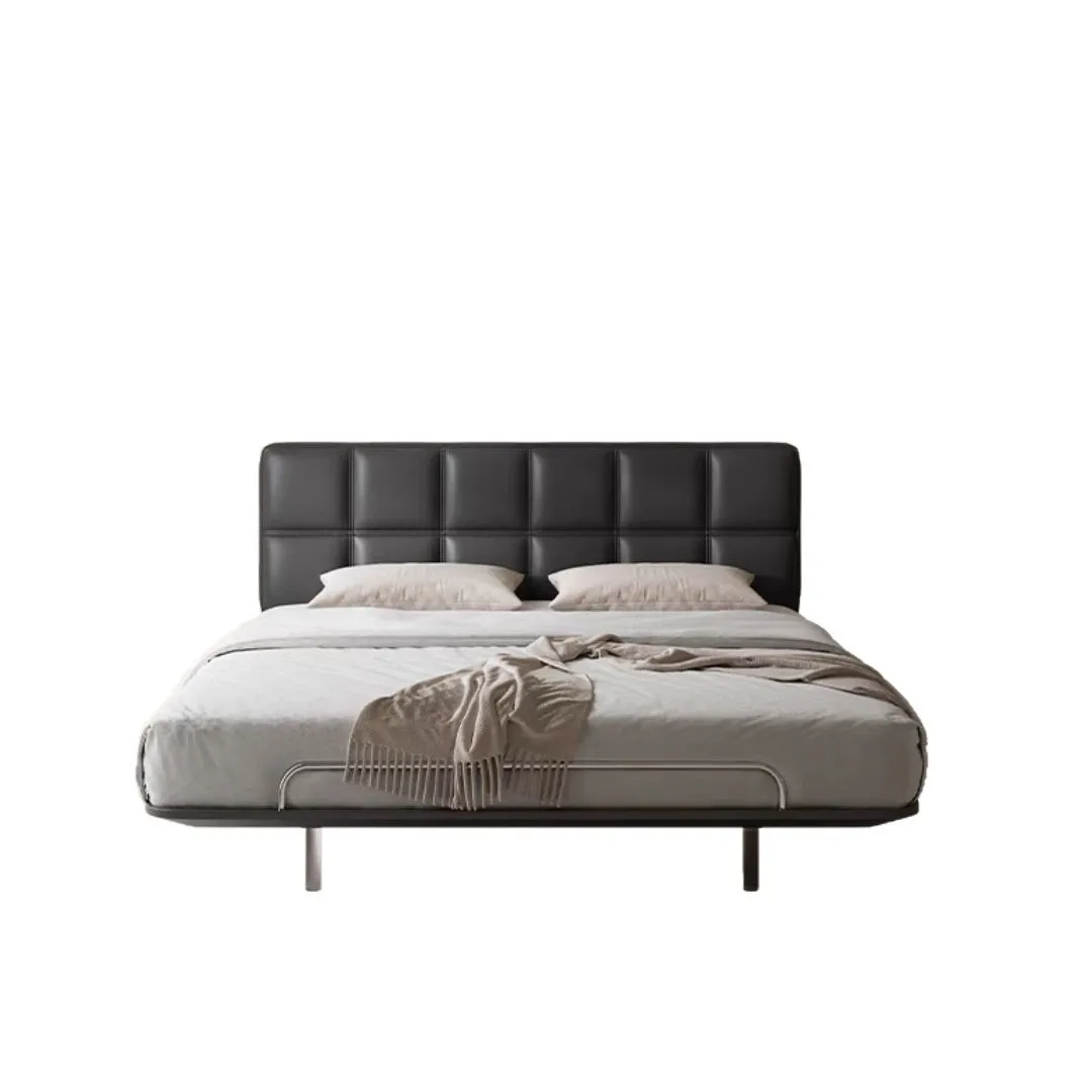 

Minimal bed, carbon steel suspension bed master bedroom, wedding bed meter, double, leather bed