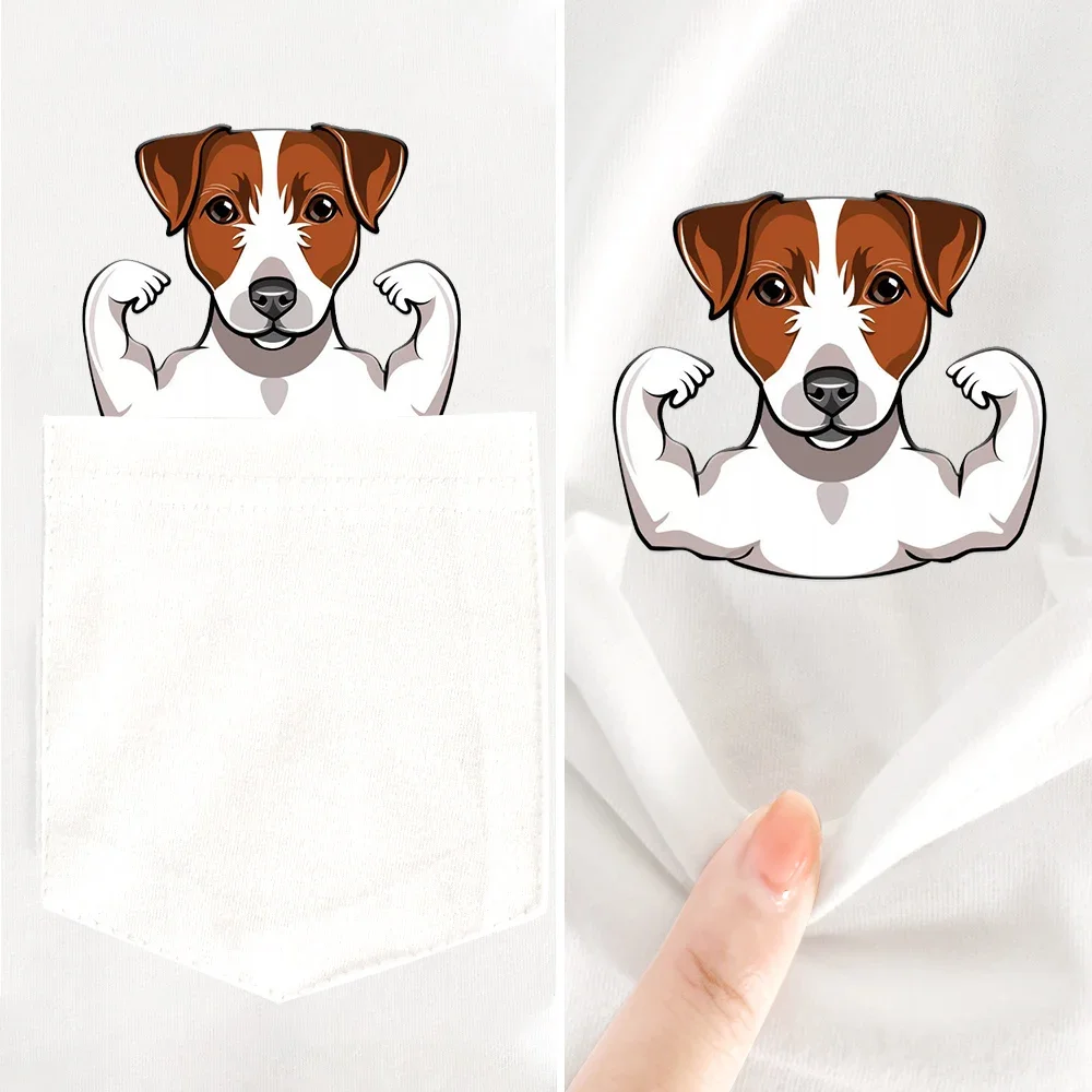 CLOOCL Beagle Dogs Cotton T-Shirts Funny Animals Dogs Printed Pocket Tees Summer Short Sleeve Shirts Women Clothing Dropshipping