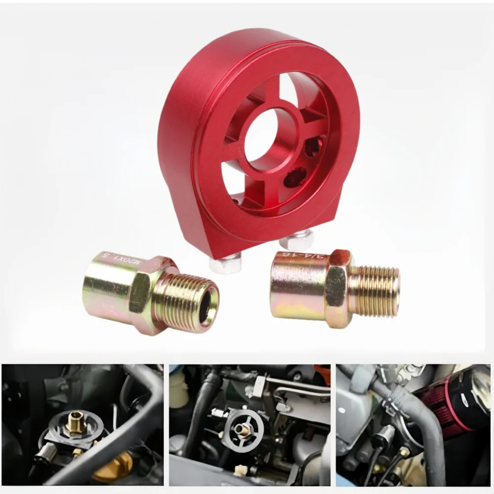 Oil Filter Adapter Plate for Engine Oil System Monitoring with For M20 For M16 for m22 and 3/4 UNF Thread Options for Automotive