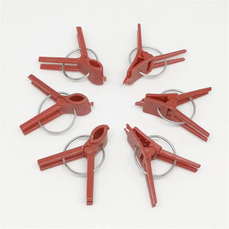 50PCS Plant Grafting Clip Plastic Gardening Tool For Cucumber Eggplant Watermelon Round Mouth Flat Mouth Anti-fall Clamp