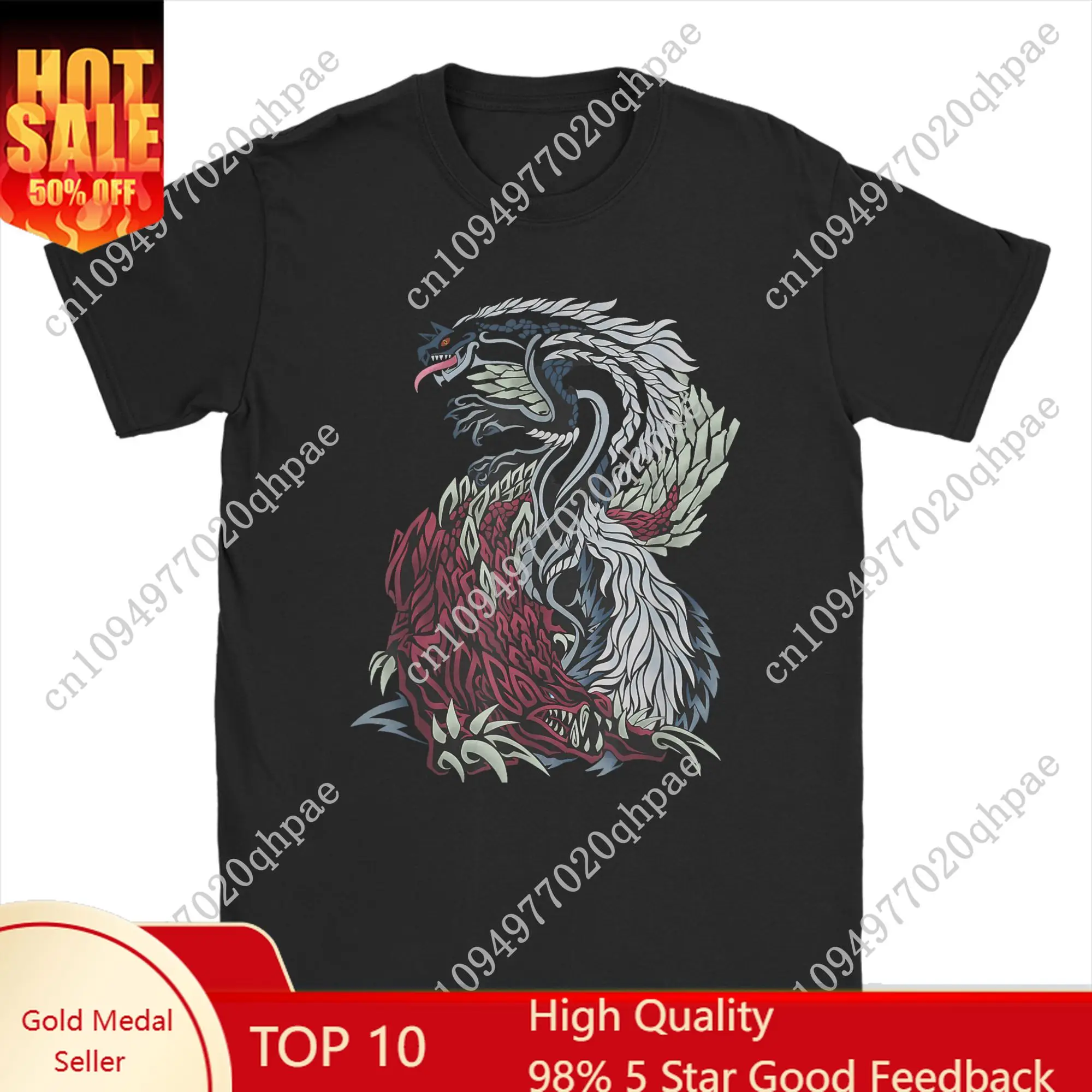

Men T-Shirt Monster Hunter Wilds Tobi-Kadachi Odogaron Funny Cotton Tee Short Sleeve Video Game T Shirt O Neck Clothes Plus Size