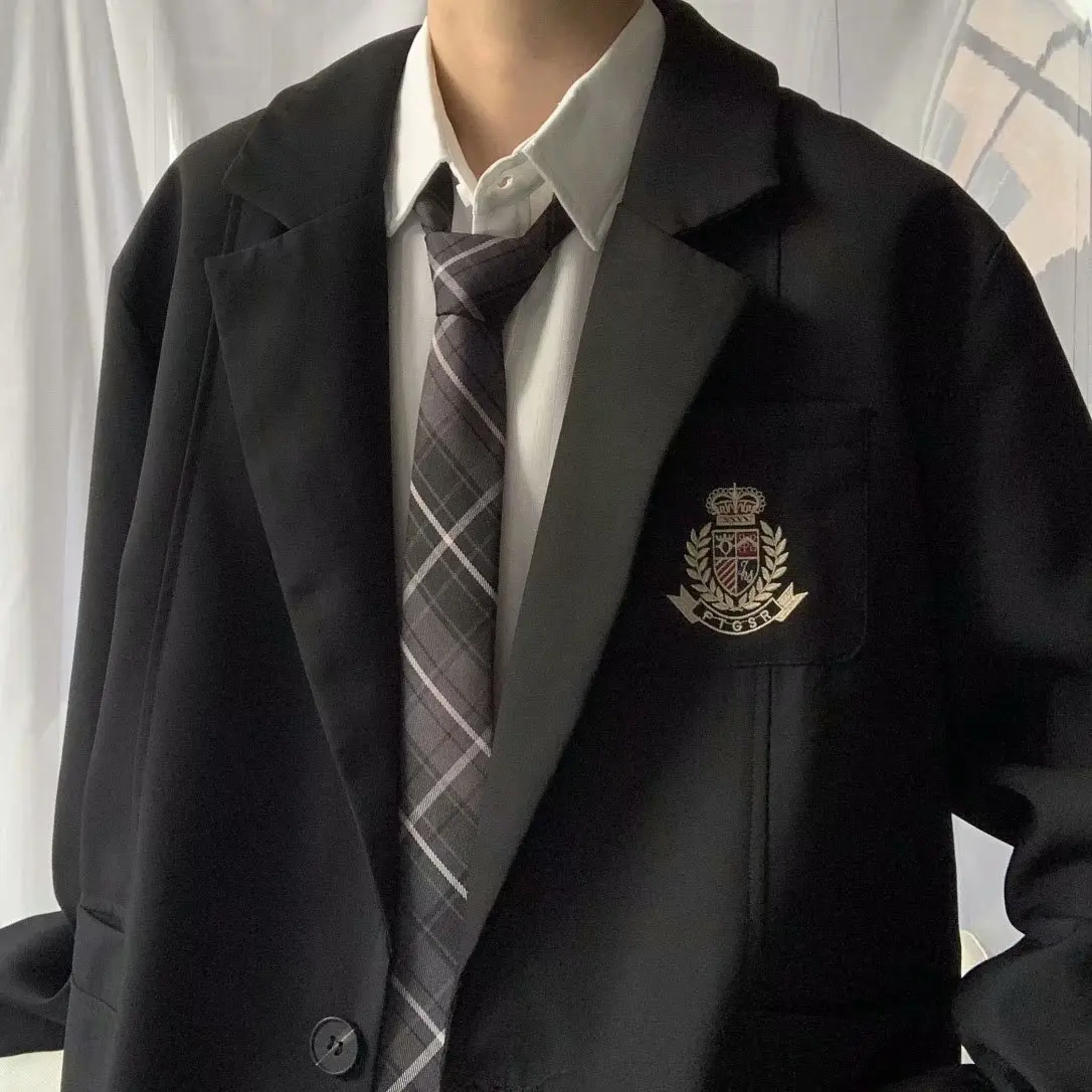 

Мужской костюм Bla Loose, большие размеры, 250 пу, осенне-зимний, качественный, повседневный, в университетском стиле, верхняя одежда, полиэстер