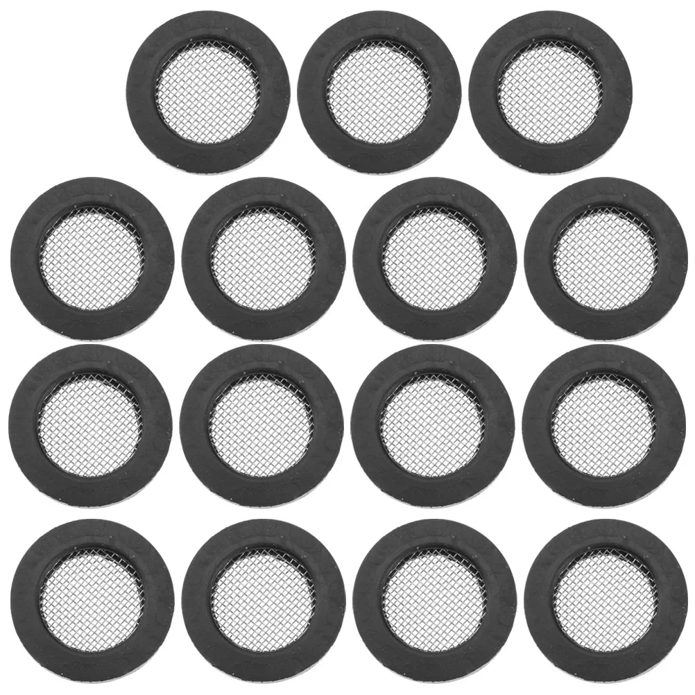 

60pcs Black Rubber Hose Washers Steel Mesh Gasket Garden Connector 1 2 Inch Strainer Vibration Reduction