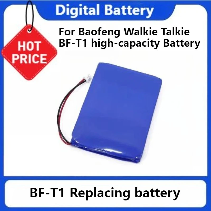 

For Baofeng Walkie Talkie BF-T1 High-capacity Battery 1500mAh BF-T1 Replacing Battery