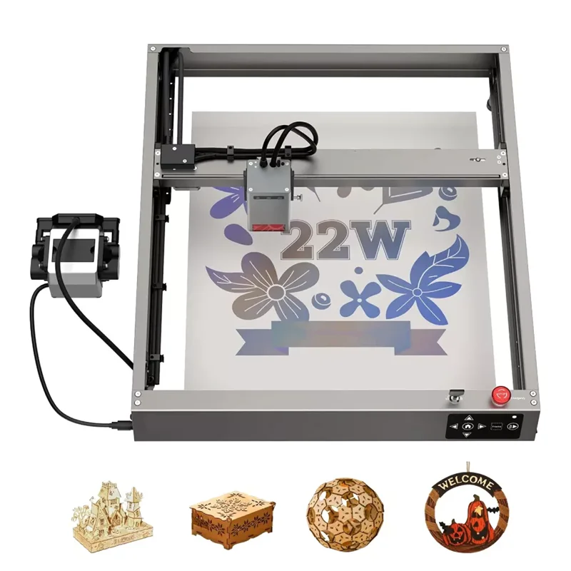 Higher Productivity Laser Engraver Cutter Five Safety Protections 22W CNC DIY Metal Laser Engraving Machine