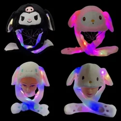 Sanrio Light Up Şapka Kulaklar Hareket Peluş Hava Yastığı Şapka Light Up Oyuncak Kuromi Fotoğraf doğum günü hediyesi Kuyruk Sahne Anime Cinnamoroll