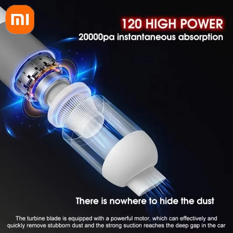 مكنسة كهربائية للسيارة Xiaomi 3 in1 مكنسة كهربائية لاسلكية جديدة للسيارات مكنسة كهربائية روبوتية محمولة صغيرة لالتقاط الغبار