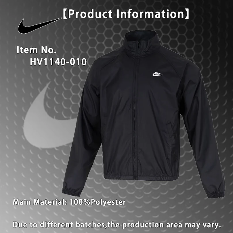 

Nike Unisex Mesh Embroidered Jacket Woven Layered Sports Fitness Running Casual Outerwear HV1140-010