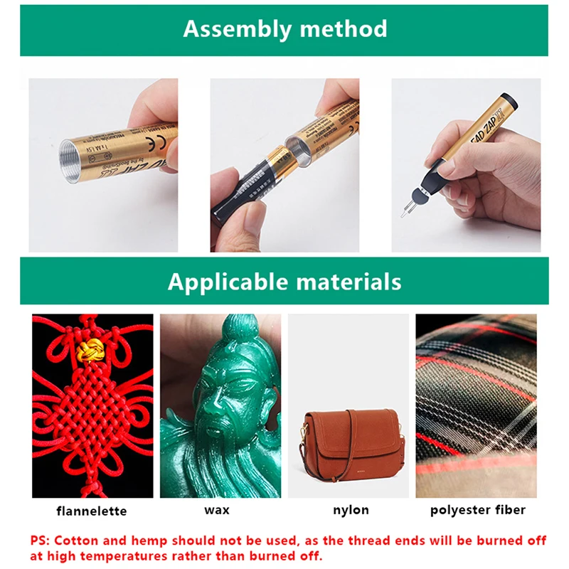 Queimando linha caneta para queimador, operado a pilhas, queimar e derreter a linha, ferro de solda elétrico, rápido solda Crayon, 1Pc