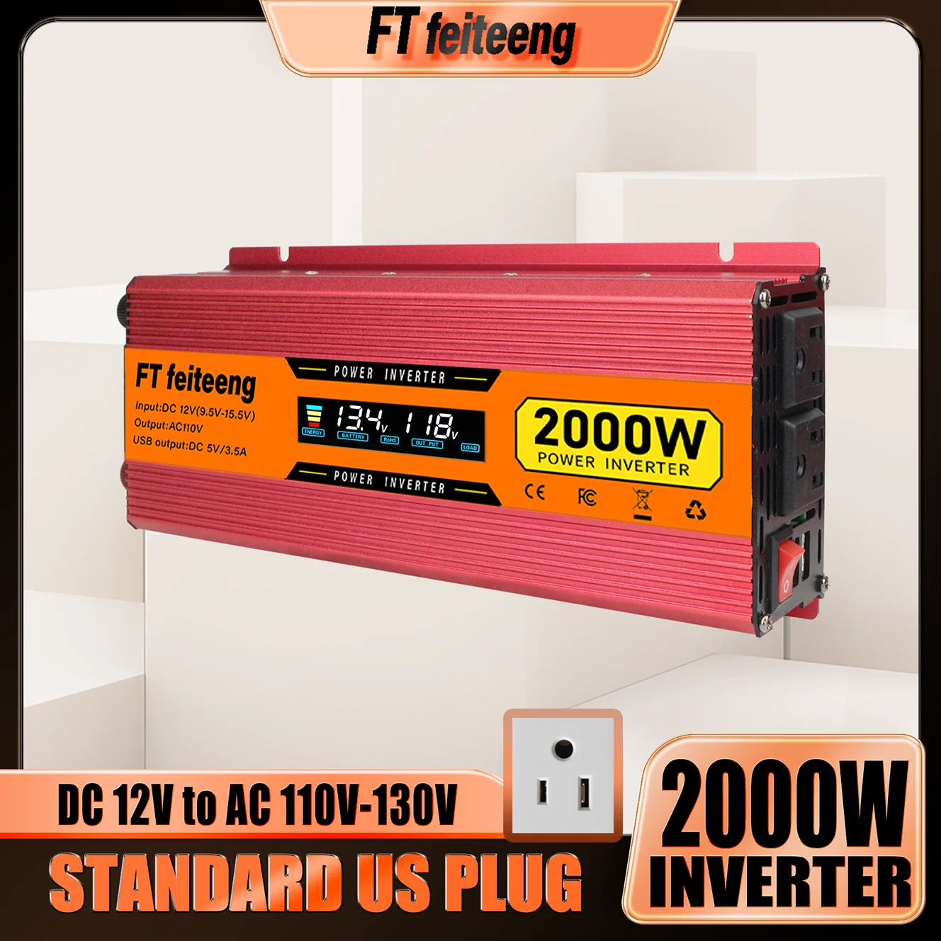 Feieen 12V auf 110V 2000W Auto-Wechselrichter mit US-Stecker – Eine detaillierte Bewertung