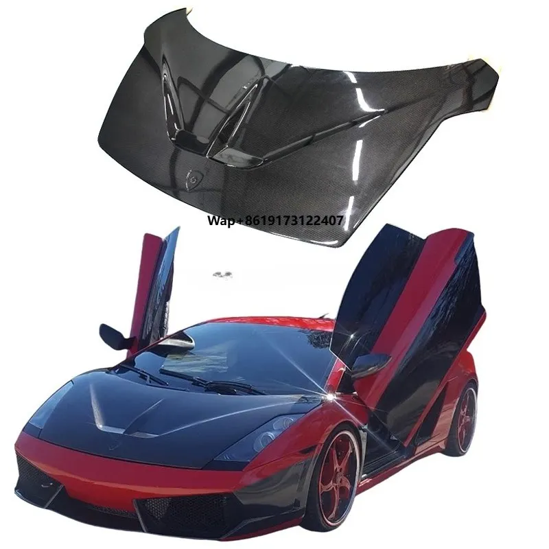 

Good Fitment Carbon Fiber Front Hood Bonnet for 2004-2008 Gallardo Lp540 Lp550 Engine Cover Car Exterior Accessories