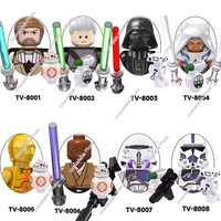 Hot Toys Star Wars 501st Legions Clone Building Blocks Troopers Luke Skywalker Mandalorians Dath Vader Bricks Figures Kids Toys