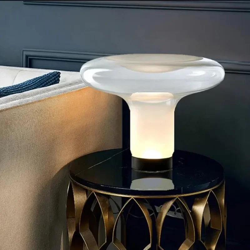 

Mushroom Table Lamps modern glass Table Light for Bedside Living Room Table Living Room Sofa Bedroom Study Living Room designer