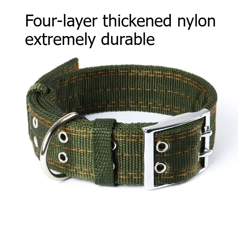 Dog Collar 4 Layer Thickened Nylon Pet Neck Collar Wear Resistant Durable For Medium Large Dogs Golden Retriever Malinois