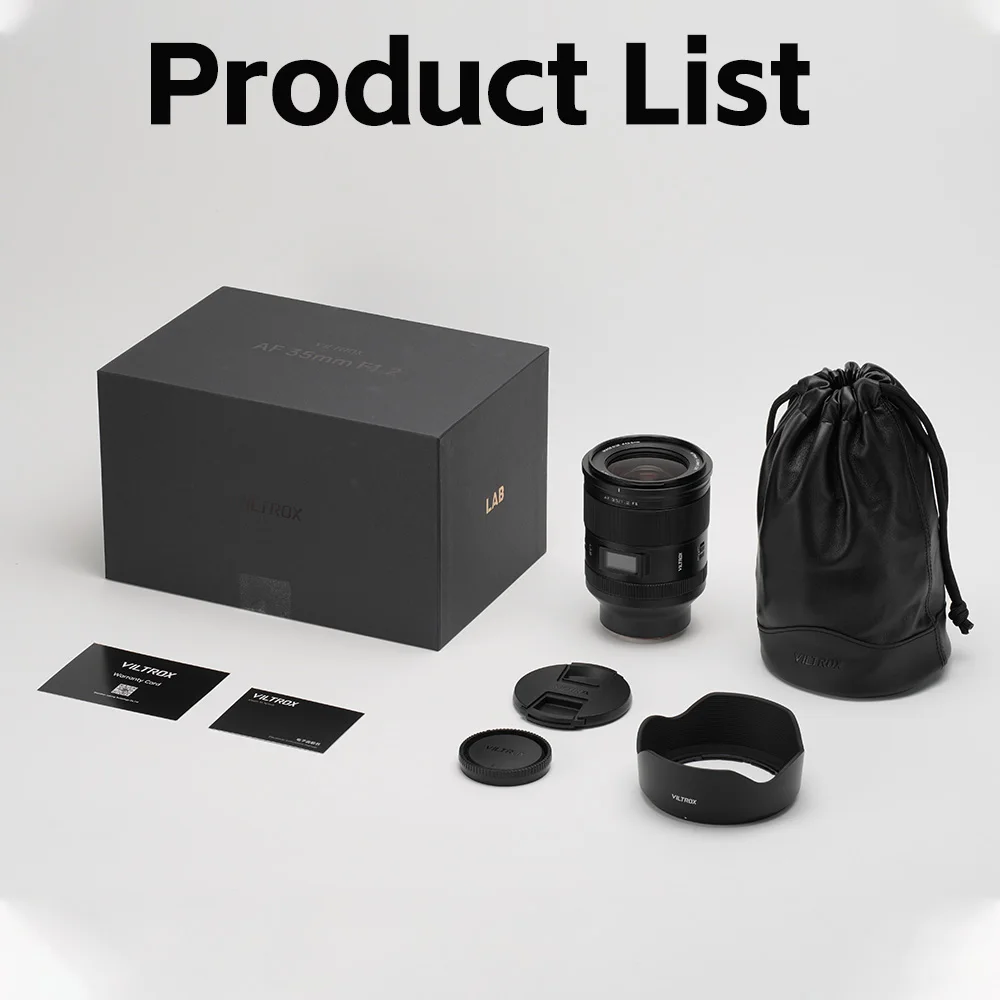 

НОВЫЙ полнокадровый объектив для беззеркальной камеры Viltrox AF 35 мм F1.2 LAB с автофокусом для камеры Sony FE с креплением для профессиональной фотографии