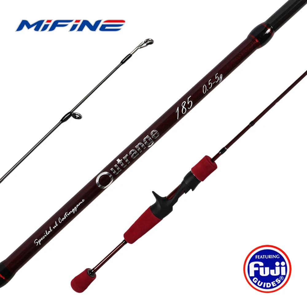 

MIFINE OUTRANGE Ultralight Casting Fishing Rod UL Lure 0.5-5G 24T Carbon Fiber Fuji Rings Tubular Tips for Trout Fishing Pole