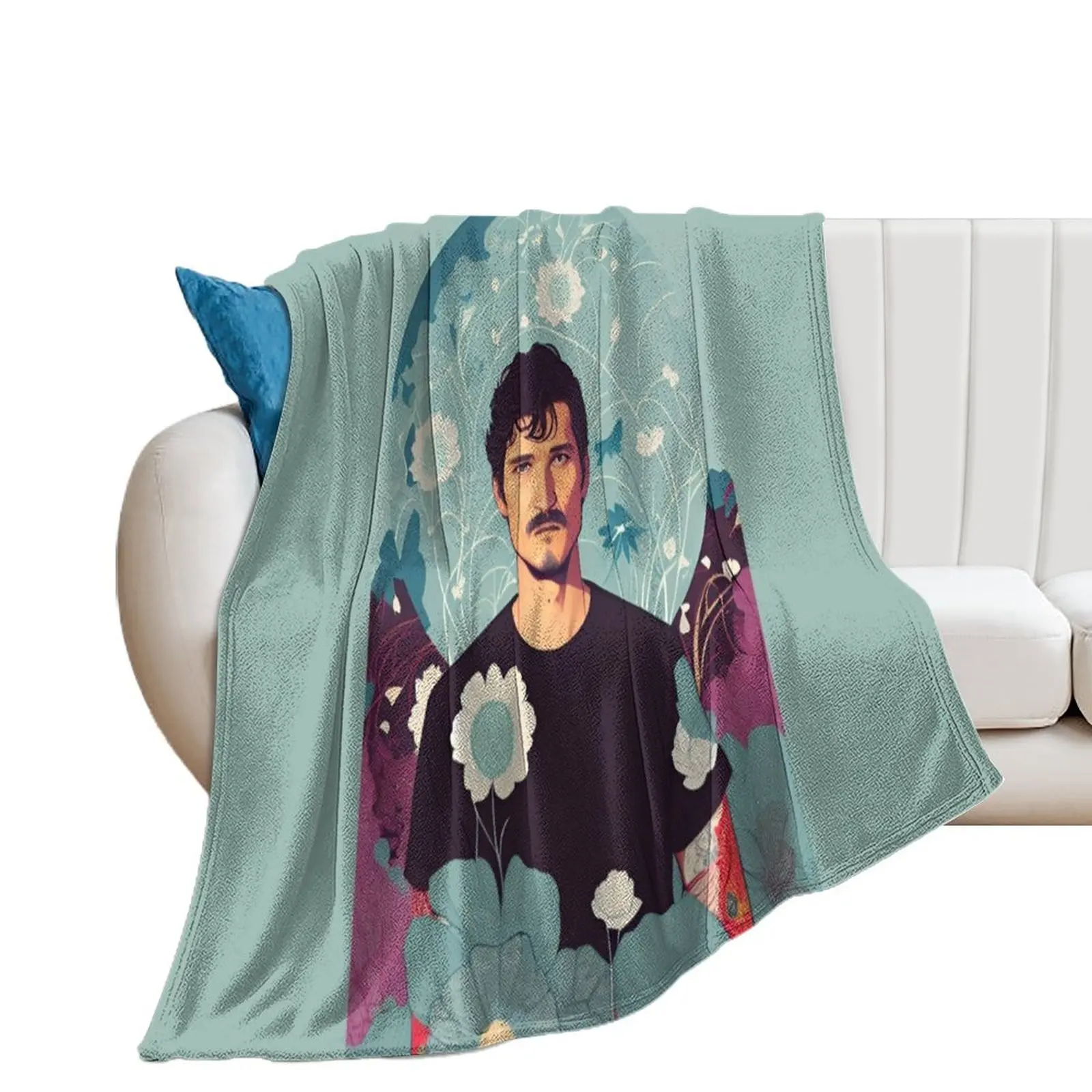 

Pedro Pascal By CallisC Arts Throw Blanket Thermal Single Plaid on the sofa Blankets