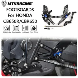 MTKRACING FOOTBOARD For HONDA CB650R / CBR650R 19-23 Rear Sets Heighten Pedal Adjustable Rearsets FootPegs Shift Lever Brake Kit