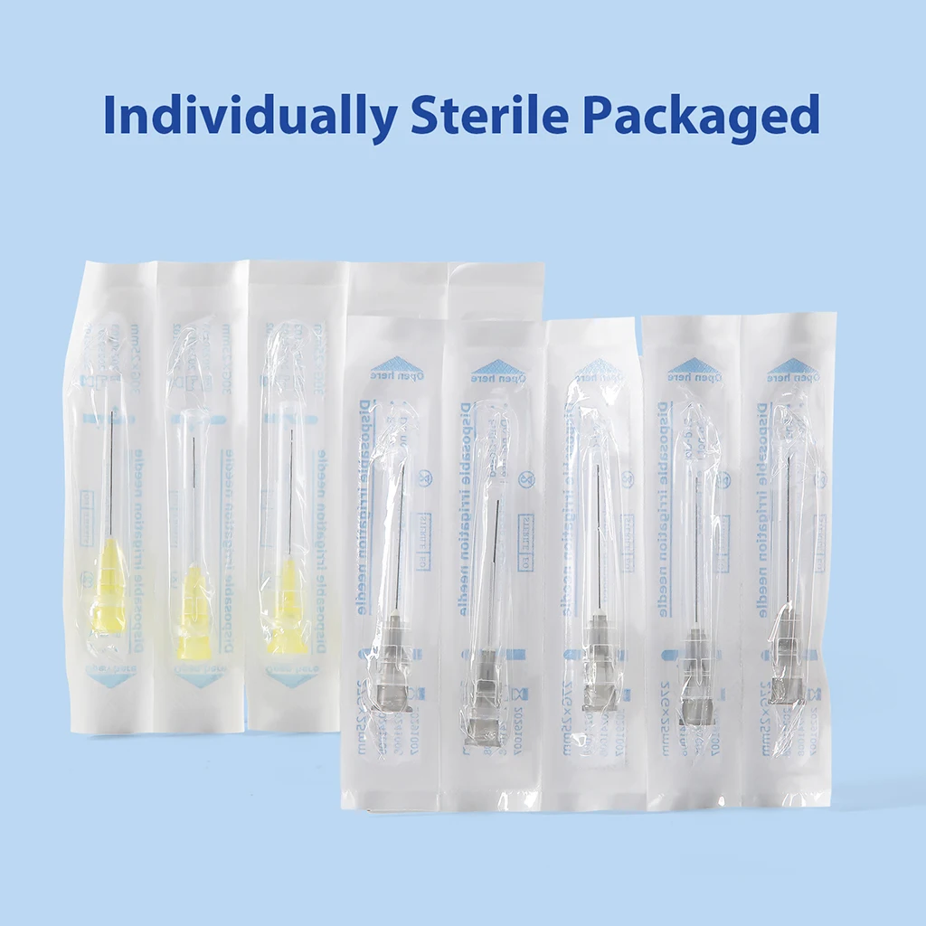 100 Stück/Box AZDENT Zahnwurzelkanal-Reinigungsnadeln 25mm Endodontie-Irrigierungsspitzen 0,3/0,4mm Einweg-Zahnmedizinprodukte – Detail 2
