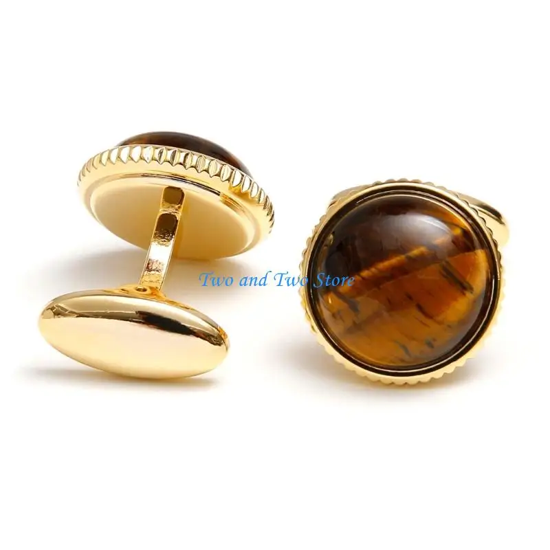 

HX6F круглые золотые запонки мужская рубашка заклепки аксессуары для официальной одежды аксессуары для вечеринок