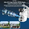 Wistino 10MP 99X 光学ズーム 4 グラム自動追跡ソーラーセキュリティカメラモーション検出ソーラーカメラ 4 グラム Sim カード 6