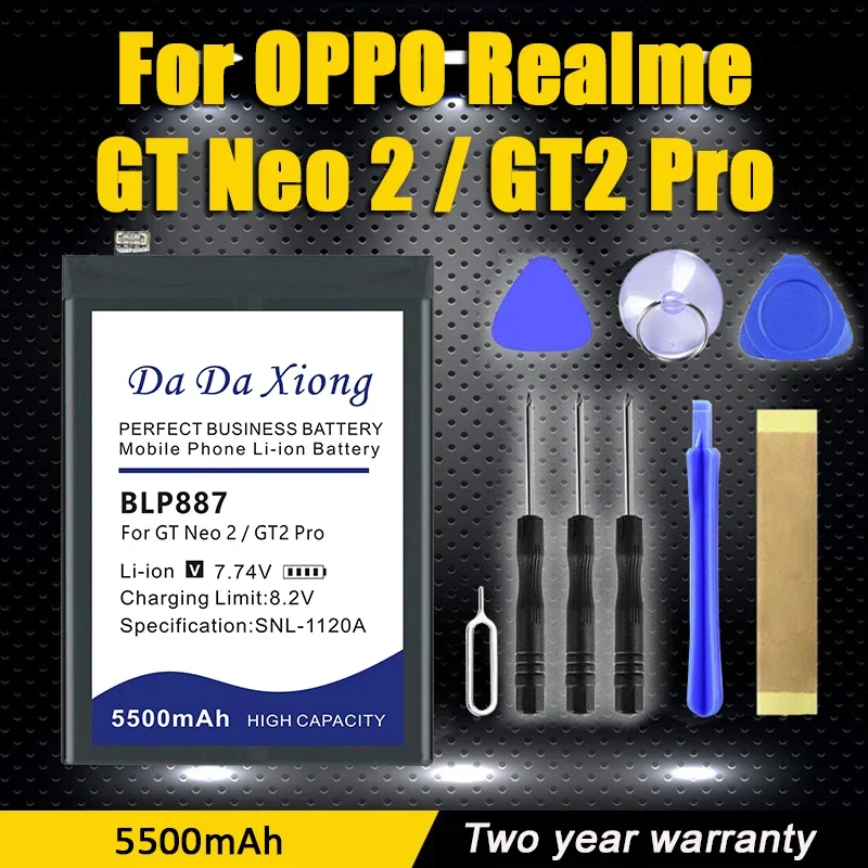 DaDaXiong High Quality BLP887 New Battery For OPPO Realme GT Neo 2 / GT2 Pro + Kit Tools