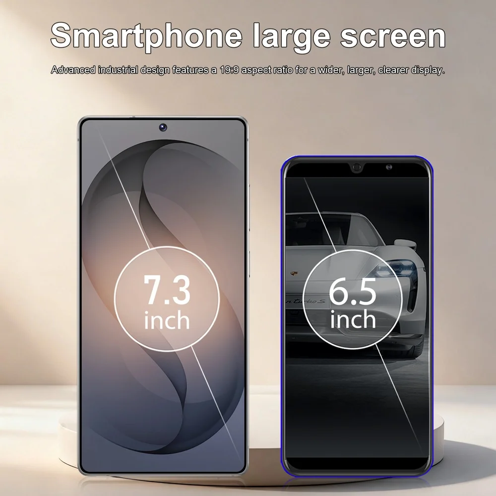 K-Touch Smartphone For C26 UltraX 5G Cell Phone 7.3 Inch 7800mAh Battery Mobile Phones Android Full Display 48MP Camera 22GB RAM 2TB ROM Face ID Unlocked 5G Dual SIM Android 15 Cell Phone with FM Radio GPS