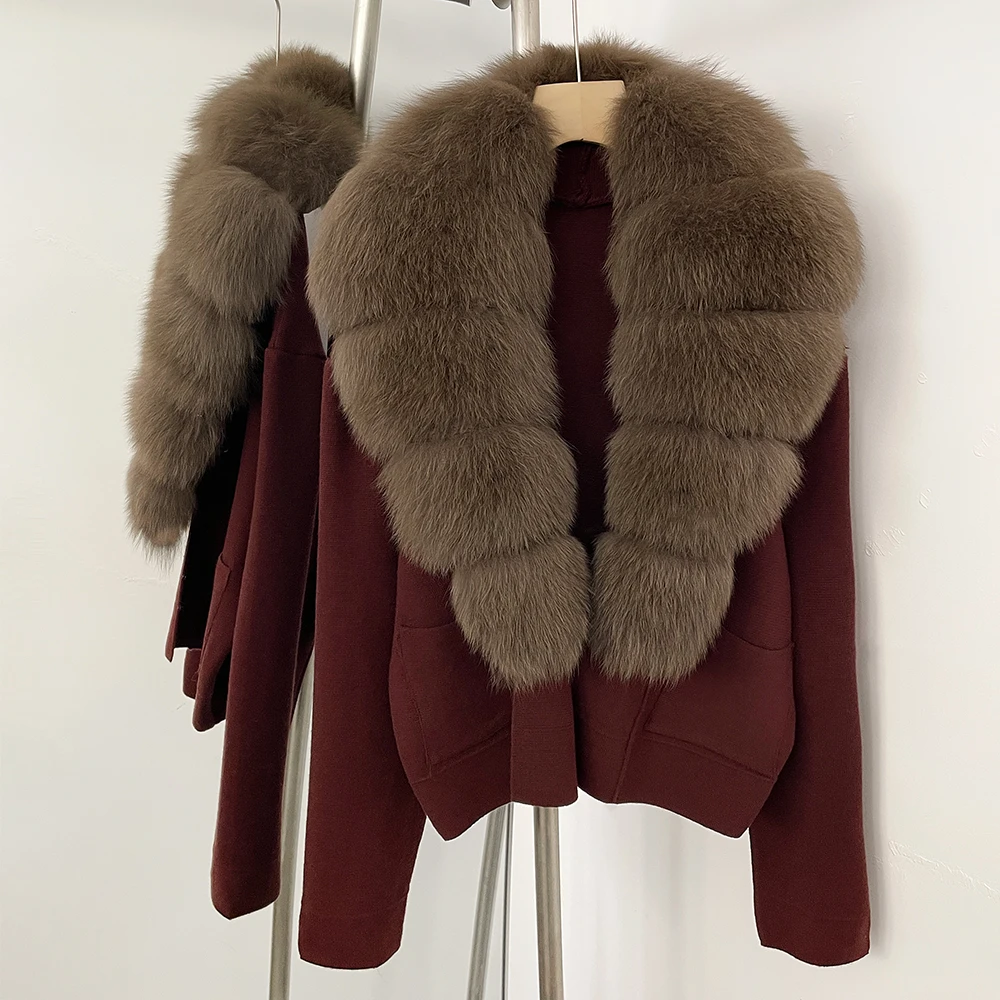 

Knit Cardigan High Quality Women's Clothing Fur Coat Women's Light Sweater Women's Knitted Sweater New Arrival 2025 Women Winter