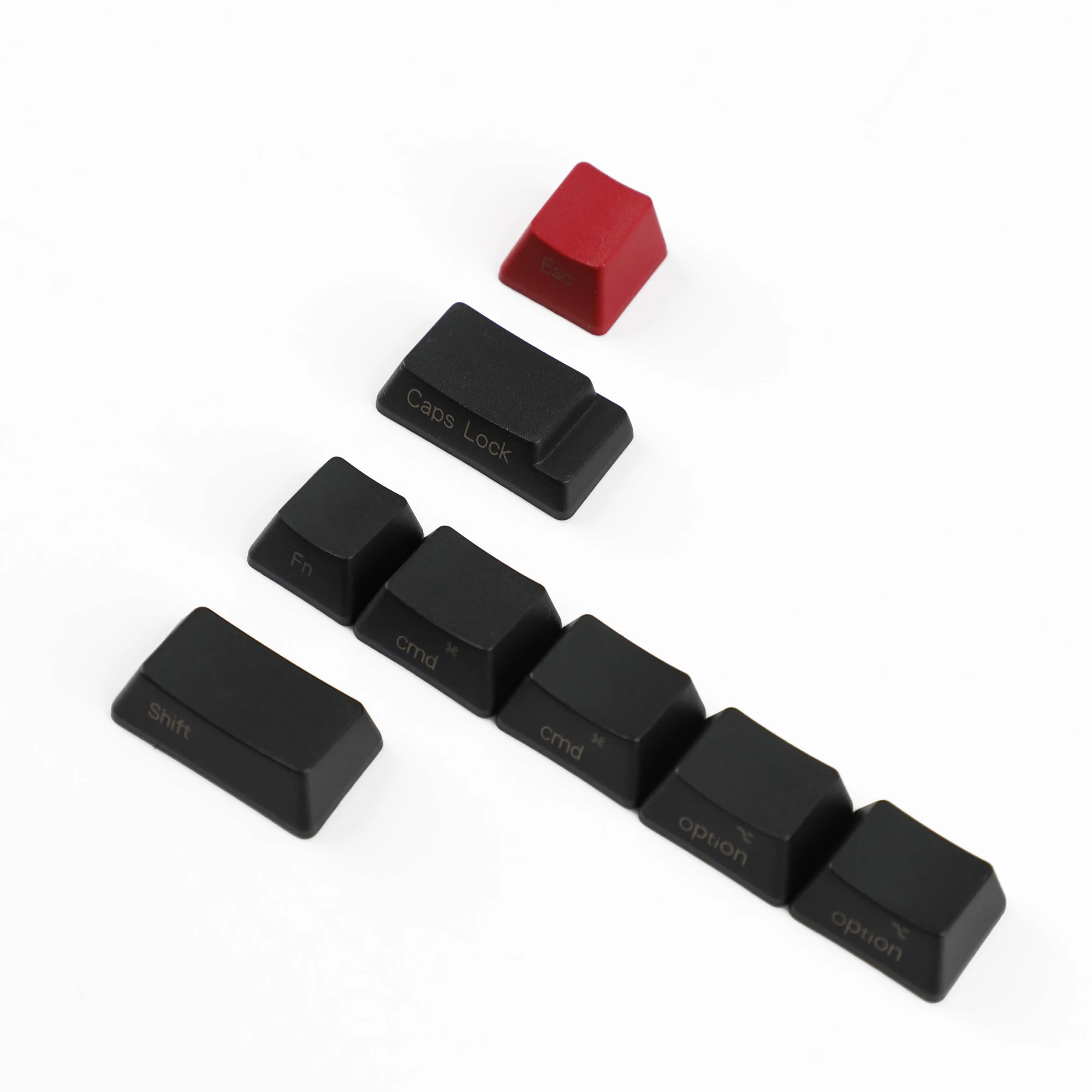 YMDK 8 Key Thick Side Print PBT Black Red Mac Keycap OEM Profile For MX Mechanical Keyboard Dolch Keyset Black Red Mixed Keyset