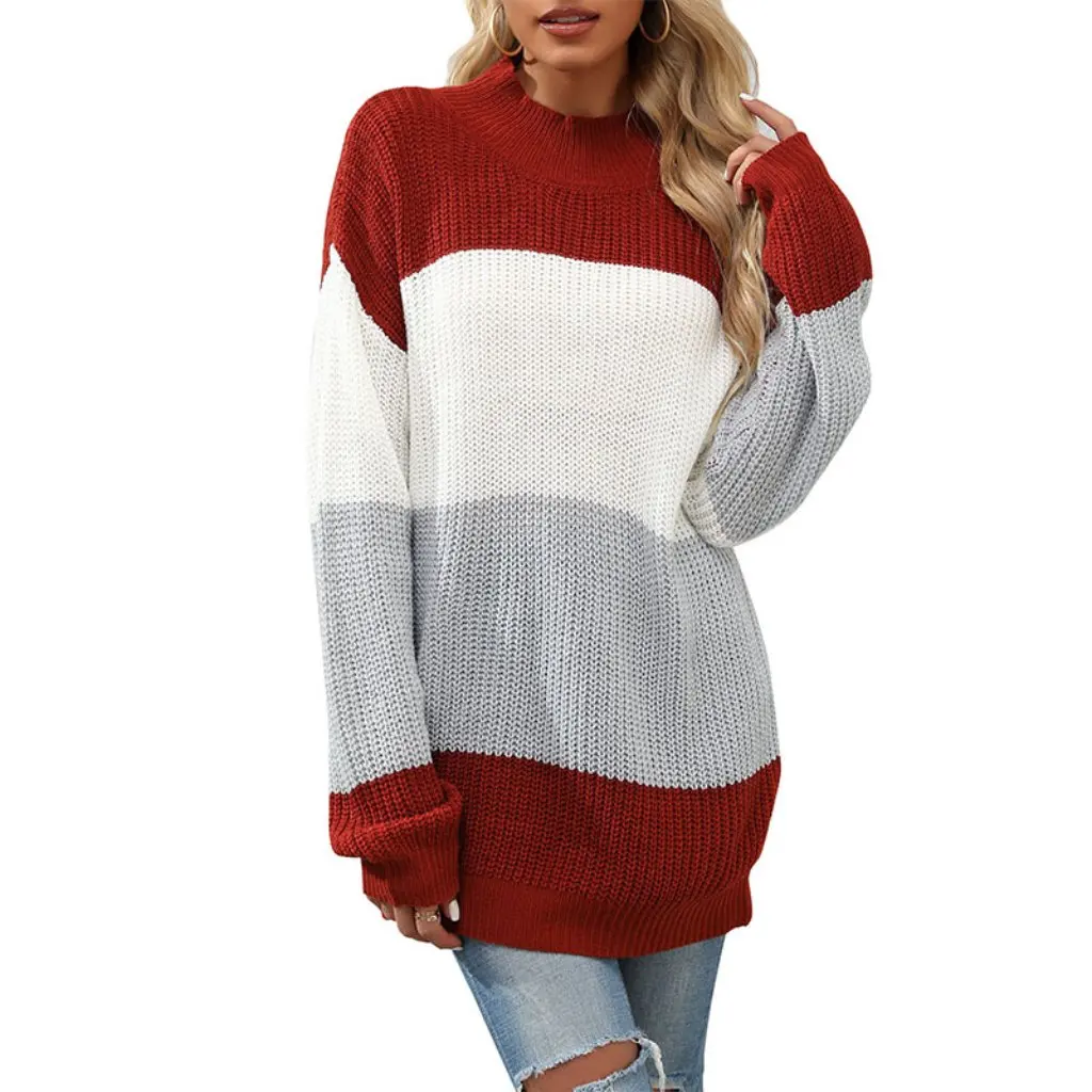 

Women's Long Sleeve Casual Sweater Autumn Winter New European American Style Independent Station