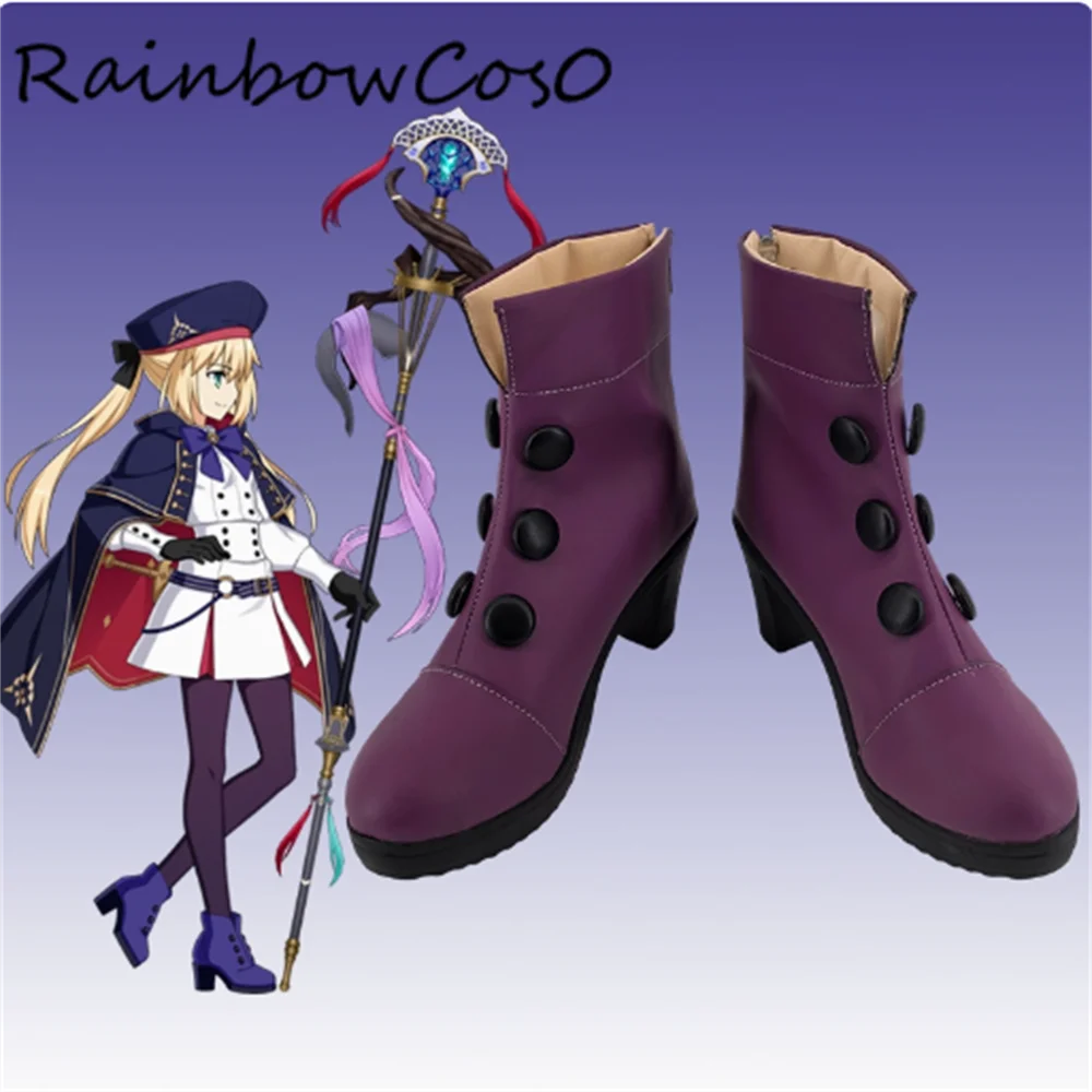 

Altria Pendragon Fate/Grand Order FGO Обувь для косплея Сапоги Игра Аниме Вечеринка Хэллоуин RainbowCos0 W4998