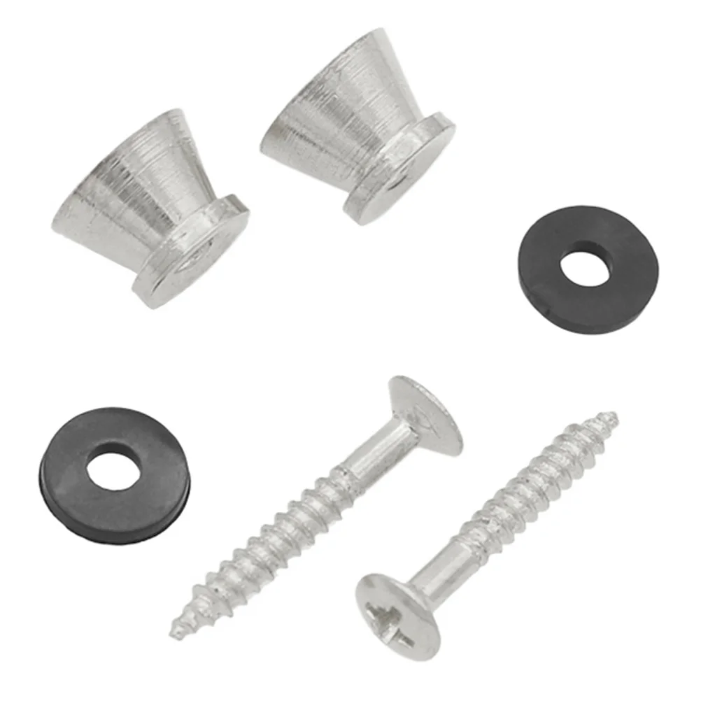 

1 Pair Metal Guitar Locks Anti-Skid Buckle Strap Nail For Bass Guitar Accessories Strap Button Retainer Durable Fixator
