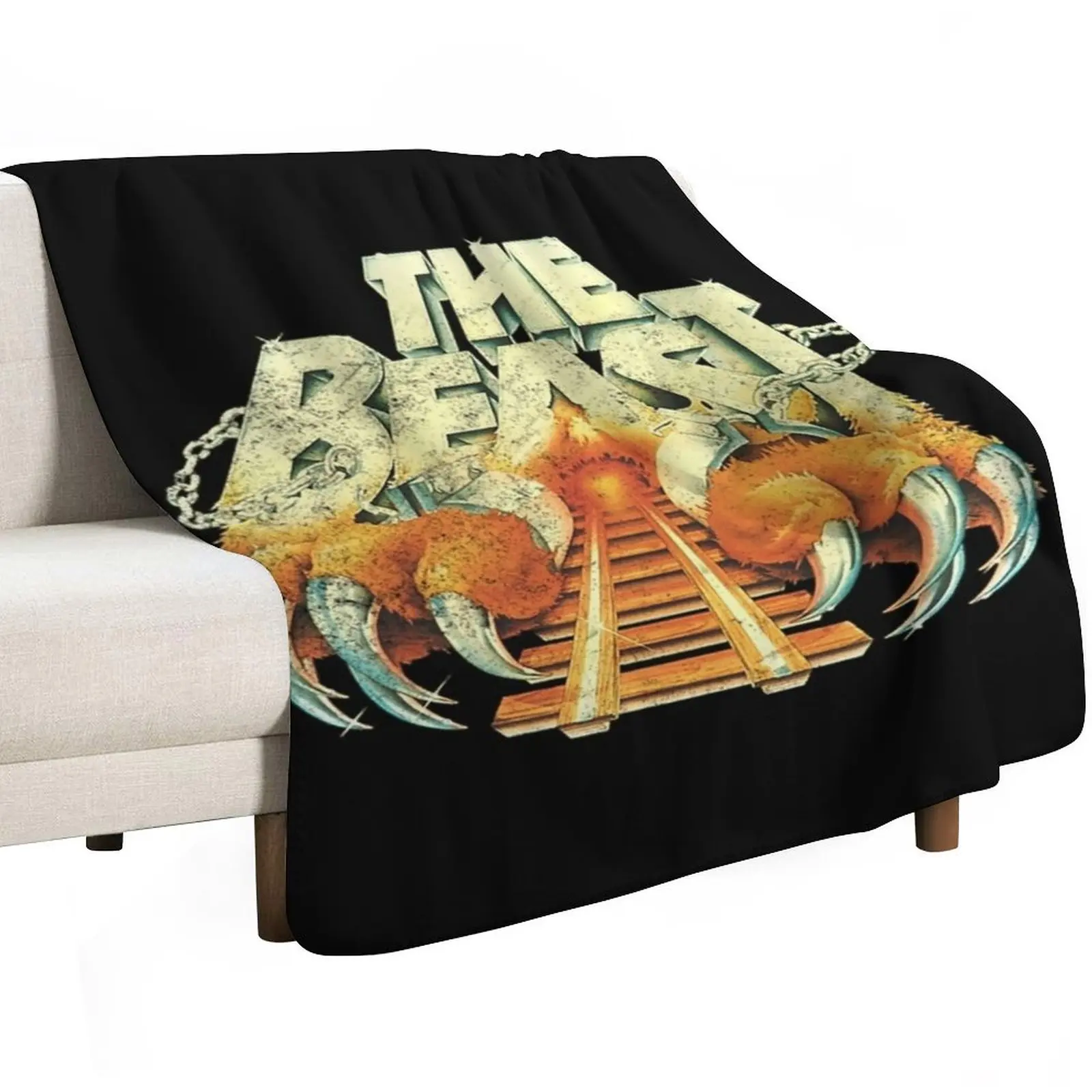 Kings Island T-ShirtThe Beast [Vintage Distressed] Throw Blanket blankets and throws Thermal Soft Plush Plaid Single Blankets