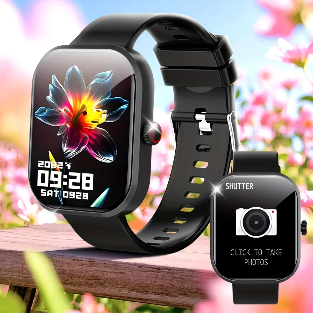 Smartwatch unissex de 2,01 polegadas com chamadas sem fio, alertas de mensagens e modos multiesportivos – presente perfeito para homens e mulheres