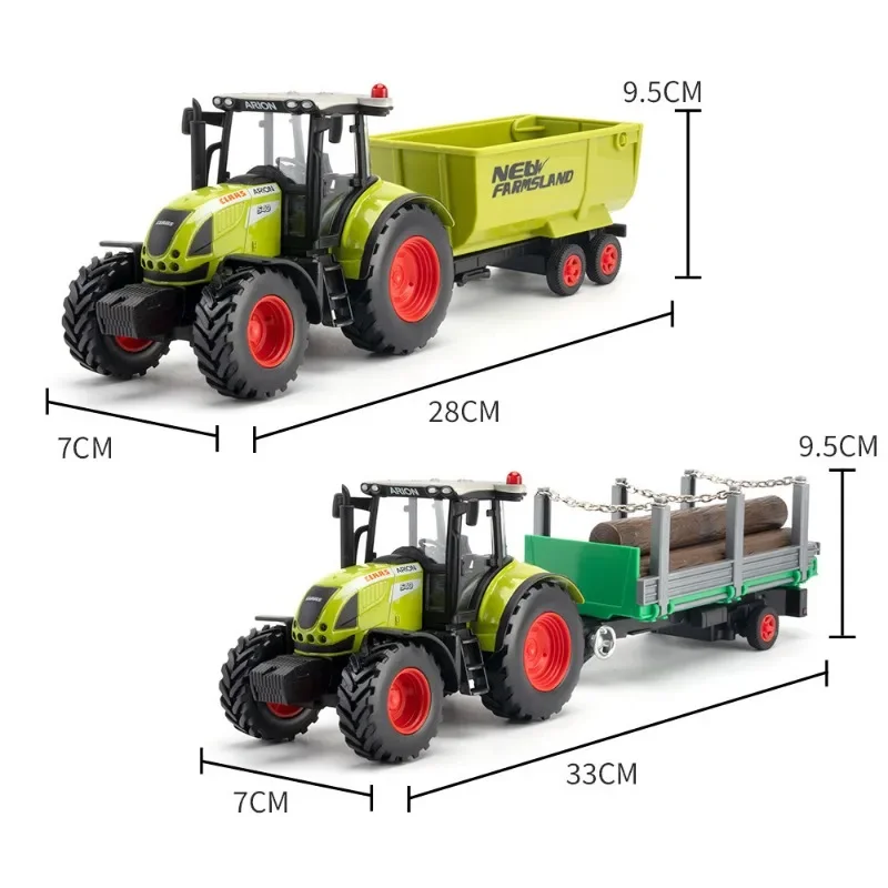 โมเดลรถแทรกเตอร์การเกษตร1:32 Diecast โลหะของเล่นเด็กเด็กผู้ชายรถสะสมโมเดลรถขนส่งขนาดเล็ก