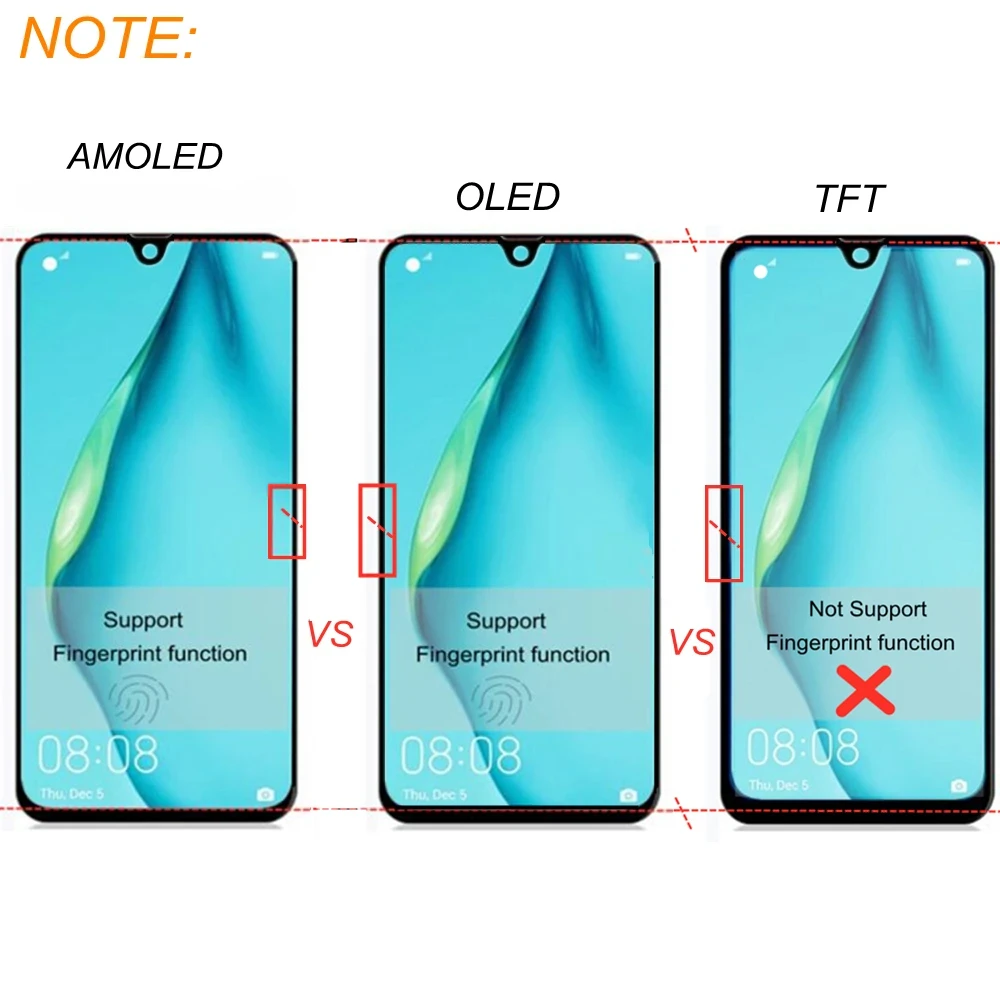 Imagem -03 - Polegada Tft para Huawei Y8p 2023 Lcd Aqm-lx1 Y8p Display Lcd Tela de Toque Digitador Assembléia para Huawei Y8p Tela 6.3