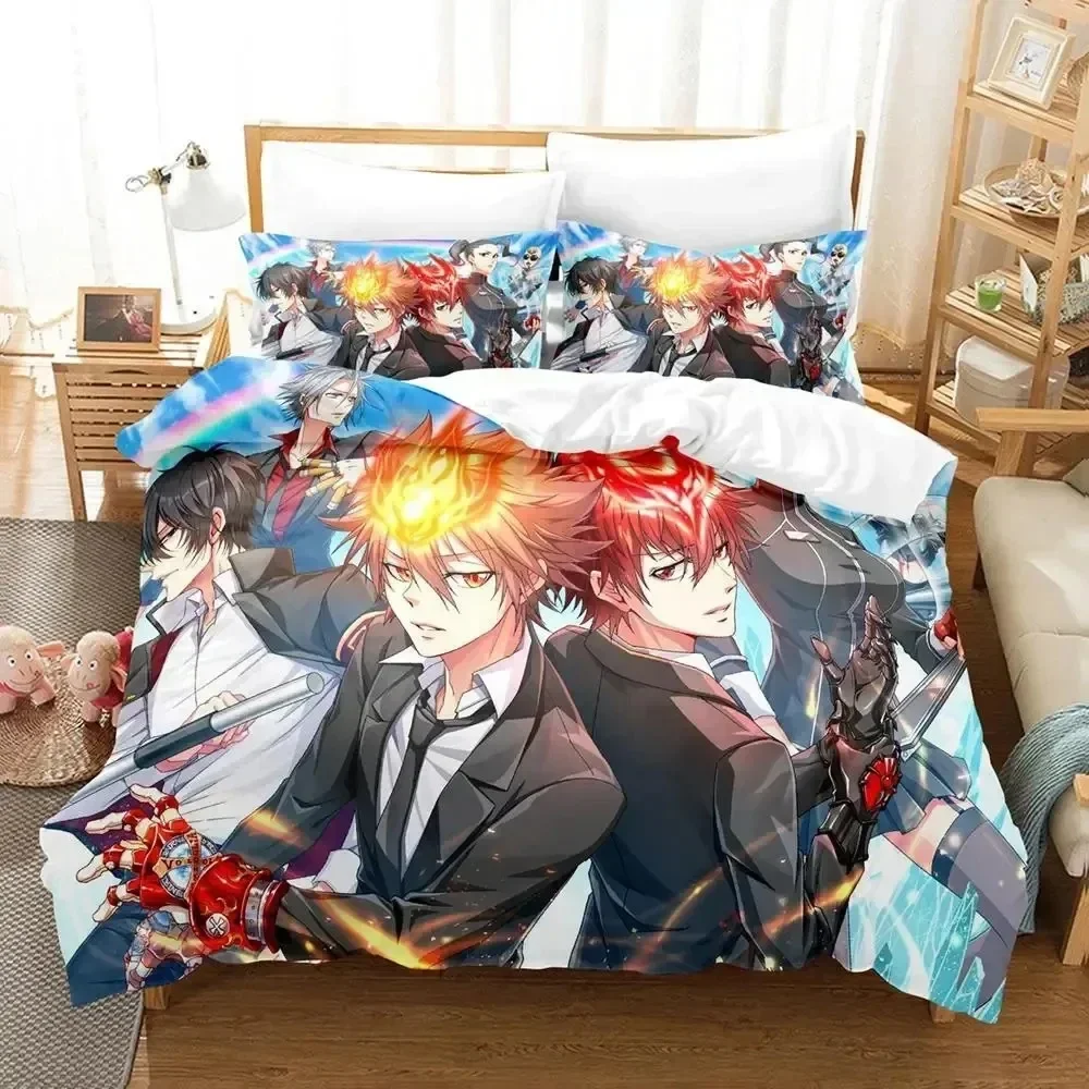 3D Anime HITMAN REBORN Bedding Set Duvet Cover Bed Set Quilt Cover Pillowcase Comforter king Queen Size Boys Adult Bedding Set